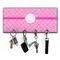 Square Weave Key Hanger w/ 4 Hooks w/ Name and Initial