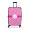 Square Weave Suitcase - 28" Large - Checked w/ Name and Initial