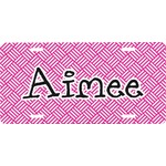 Square Weave Front License Plate (Personalized)
