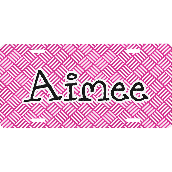 Custom Square Weave Front License Plate (Personalized)