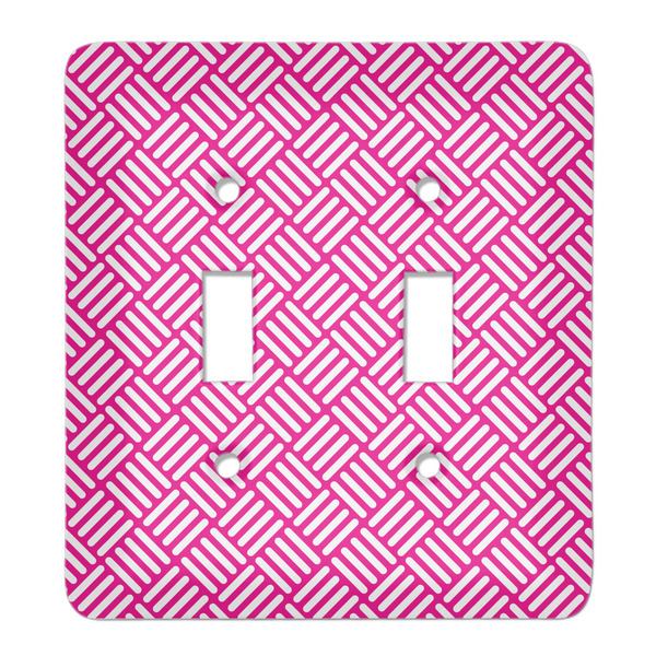 Custom Square Weave Light Switch Cover (2 Toggle Plate)
