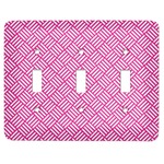 Square Weave Light Switch Cover (3 Toggle Plate)