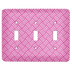 Square Weave Light Switch Cover (3 Toggle Plate)