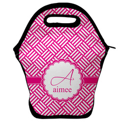Square Weave Lunch Bag w/ Name and Initial