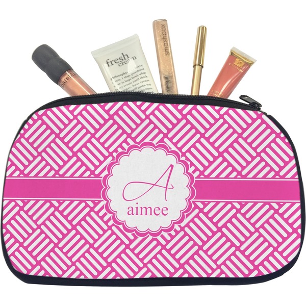 Custom Square Weave Makeup / Cosmetic Bag - Medium (Personalized)