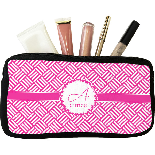 Custom Square Weave Makeup / Cosmetic Bag - Small (Personalized)