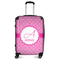 Square Weave Suitcase - 24" Medium - Checked (Personalized)