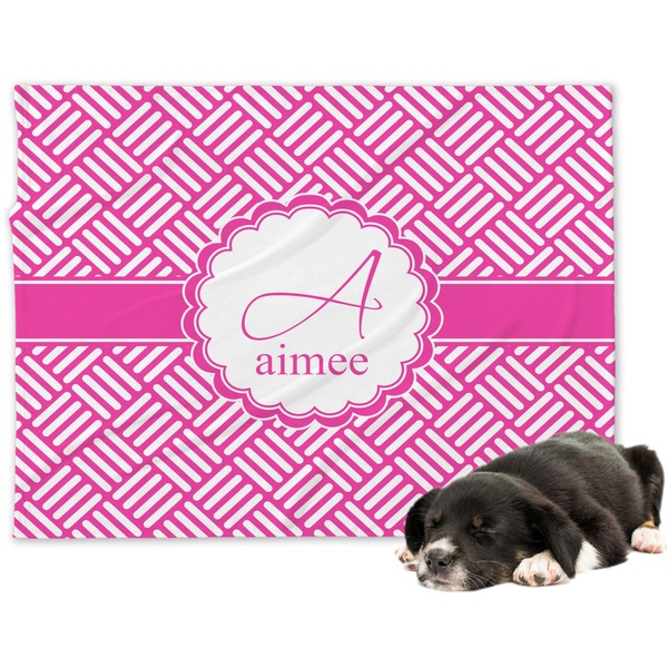 Custom Square Weave Dog Blanket - Large (Personalized)