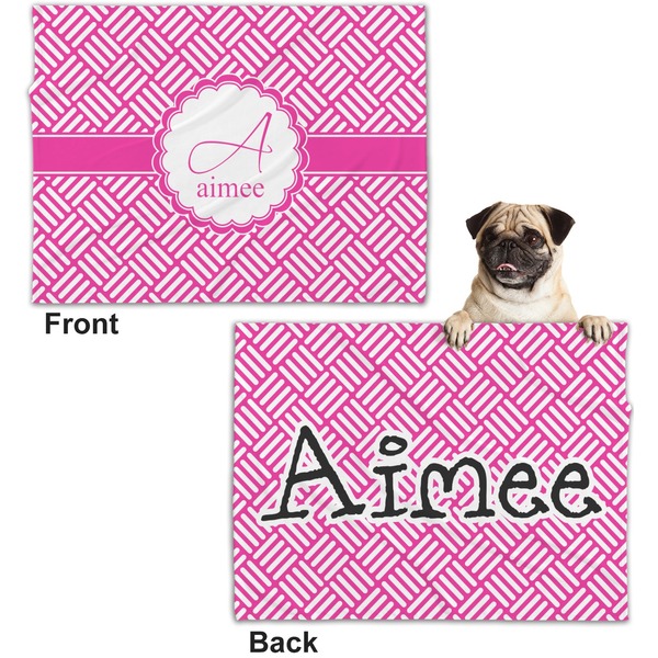 Hashtag Microfleece Dog Blanket - Regular - Front & Back