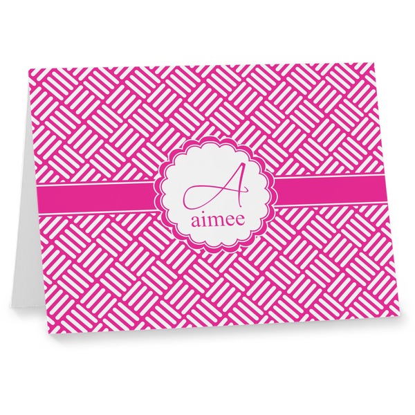 Custom Square Weave Note cards (Personalized)