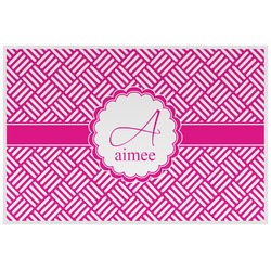 Square Weave Laminated Placemat w/ Name and Initial