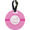 Square Weave Plastic Luggage Tag - Round (Personalized)