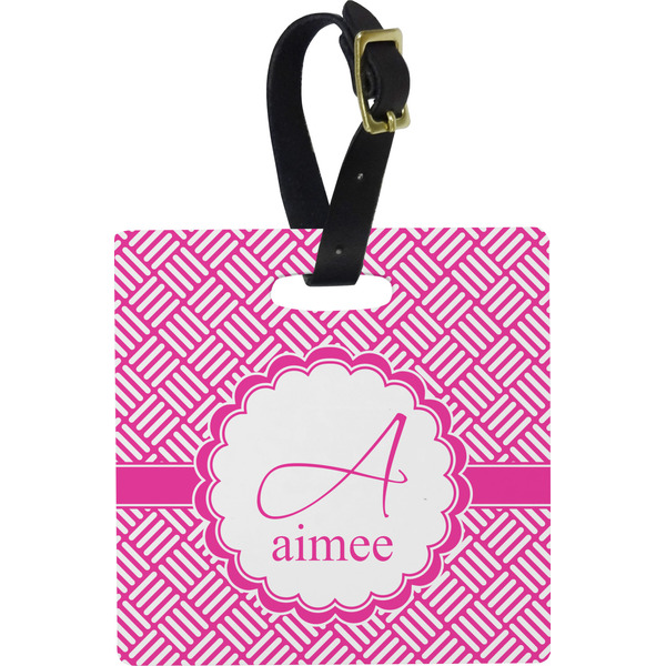 Hashtag Personalized Square Luggage Tag