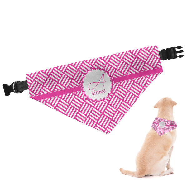 Custom Square Weave Dog Bandana - Large (Personalized)