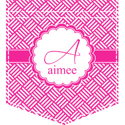 Square Weave Iron On Faux Pocket (Personalized)