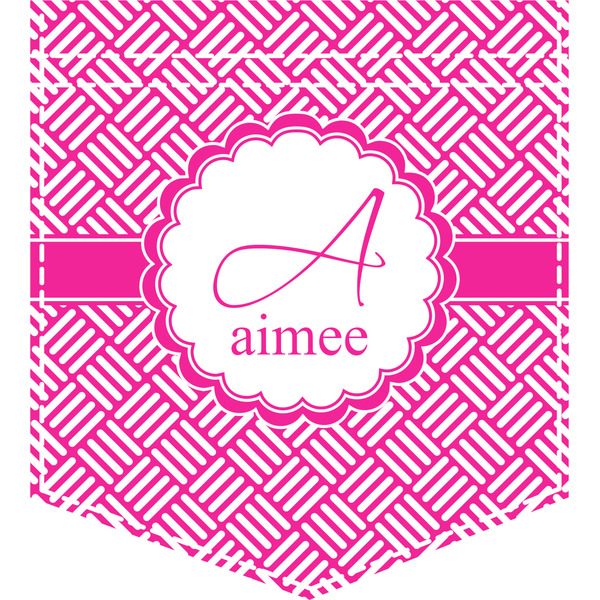 Custom Square Weave Iron On Faux Pocket (Personalized)