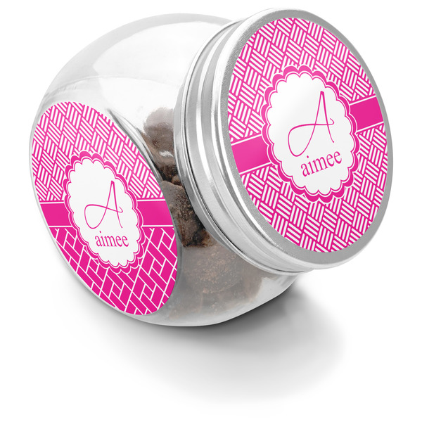 Custom Square Weave Puppy Treat Jar (Personalized)