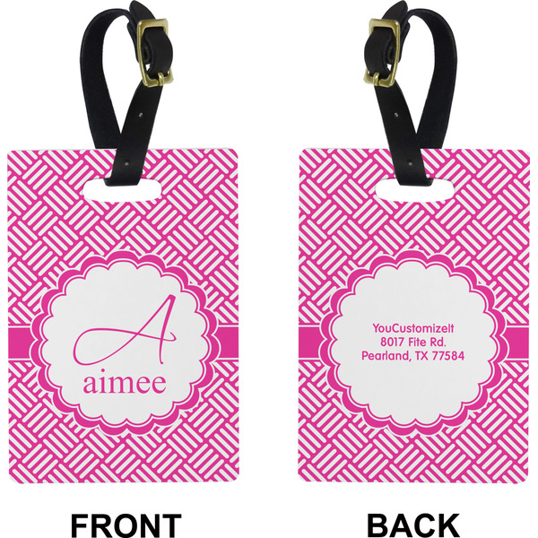 Hashtag Rectangle Luggage Tag (Front + Back)