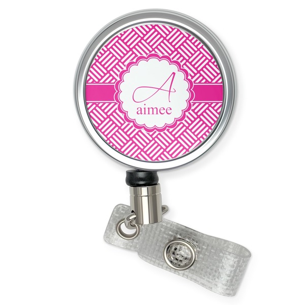 Custom Square Weave Retractable Badge Reel (Personalized)