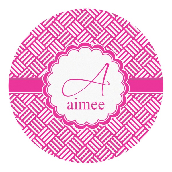 Custom Square Weave Round Decal - XLarge (Personalized)