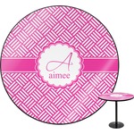 Square Weave Round Table - 24" (Personalized)