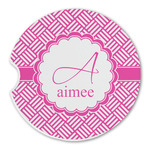 Square Weave Sandstone Car Coaster - Single (Personalized)