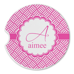 Square Weave Sandstone Car Coaster - Single (Personalized)