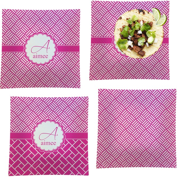 Hashtag Set of Square Dinner Plates