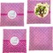 Square Weave Set of 4 Glass Square Lunch / Dinner Plate 9.5" (Personalized)