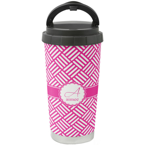 Custom Square Weave Stainless Steel Coffee Tumbler (Personalized)