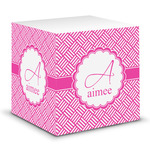 Square Weave Sticky Note Cube (Personalized)