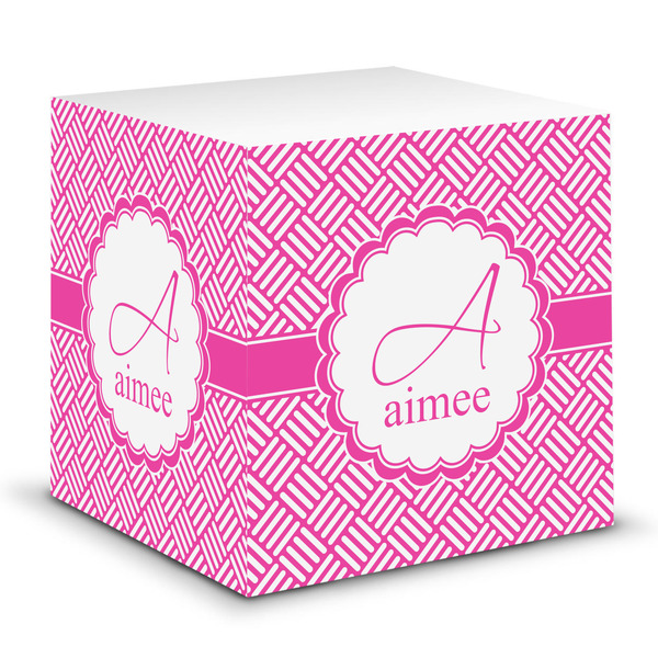 Custom Square Weave Sticky Note Cube (Personalized)