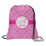 Square Weave Drawstring Backpack (Personalized)