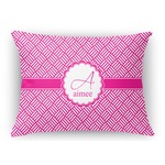 Square Weave Rectangular Throw Pillow Case (Personalized)
