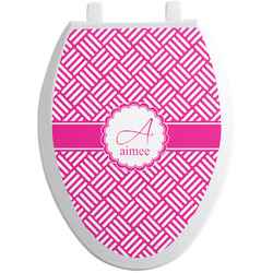Square Weave Toilet Seat Decal - Elongated (Personalized)