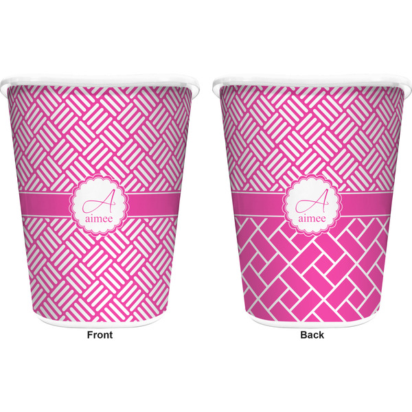 Hashtag Trash Can White - Front and Back - Apvl