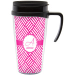 Square Weave Acrylic Travel Mug with Handle (Personalized)