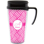 Square Weave Acrylic Travel Mug with Handle (Personalized)