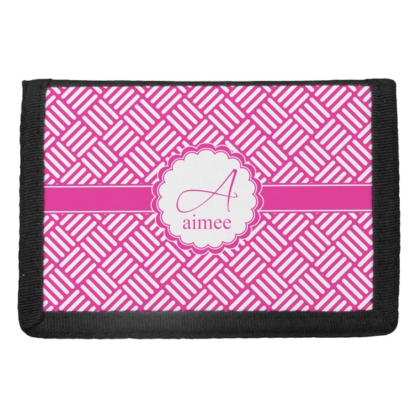 Custom Square Weave Trifold Wallet (Personalized)