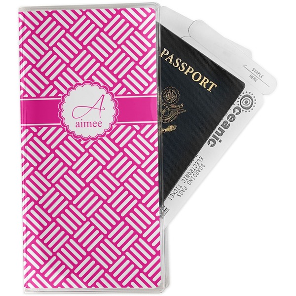 Custom Square Weave Travel Document Holder
