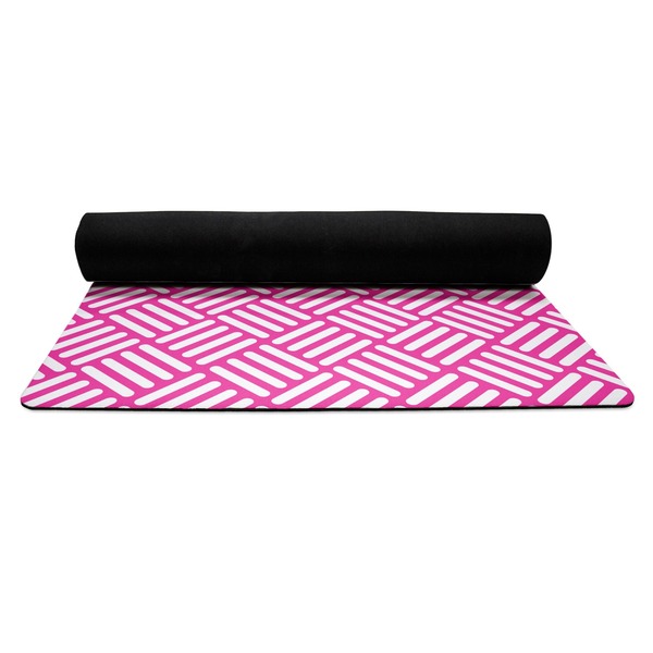 Hashtag Yoga Mat Rolled up Black Rubber Backing