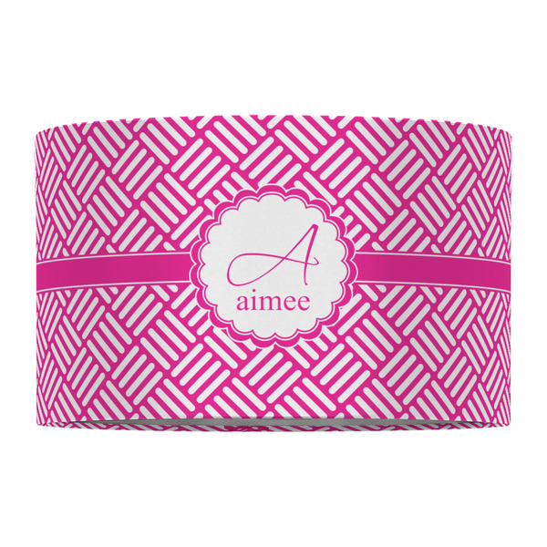 Square Weave 12" Drum Lampshade - FRONT (Fabric)