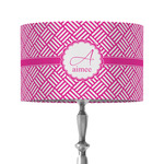 Square Weave 12" Drum Lamp Shade - Fabric (Personalized)