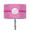 Square Weave 12" Drum Lampshade - ON STAND (Fabric)