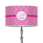 Square Weave 12" Drum Lamp Shade - Poly-film (Personalized)