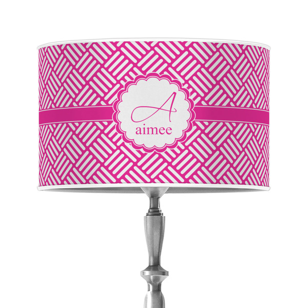 Custom Square Weave 12" Drum Lamp Shade - Poly-film (Personalized)