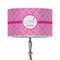 Square Weave 12" Drum Lampshade - ON STAND (Poly Film)