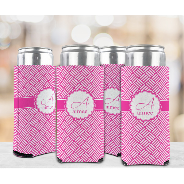 Square Weave 12oz Tall Can Sleeve - Set of 4 - LIFESTYLE