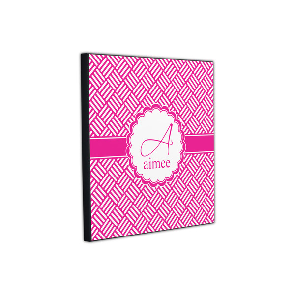 Square Weave 12x12 Wood Print - Angle View