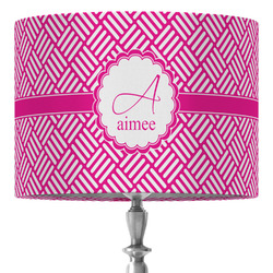 Square Weave 16" Drum Lamp Shade - Fabric (Personalized)